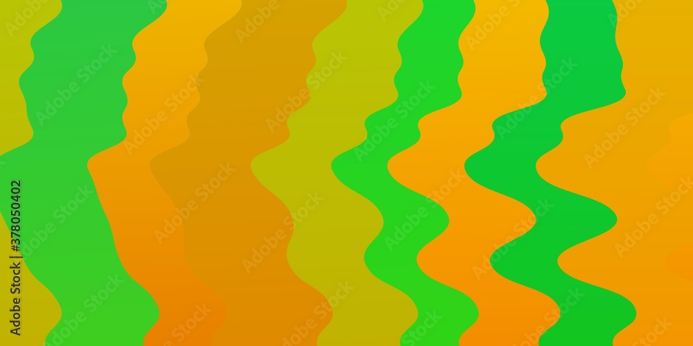 Light Multicolor vector background with curved lines. Colorful geometric sample with gradient curves.  Best design for your posters, banners.