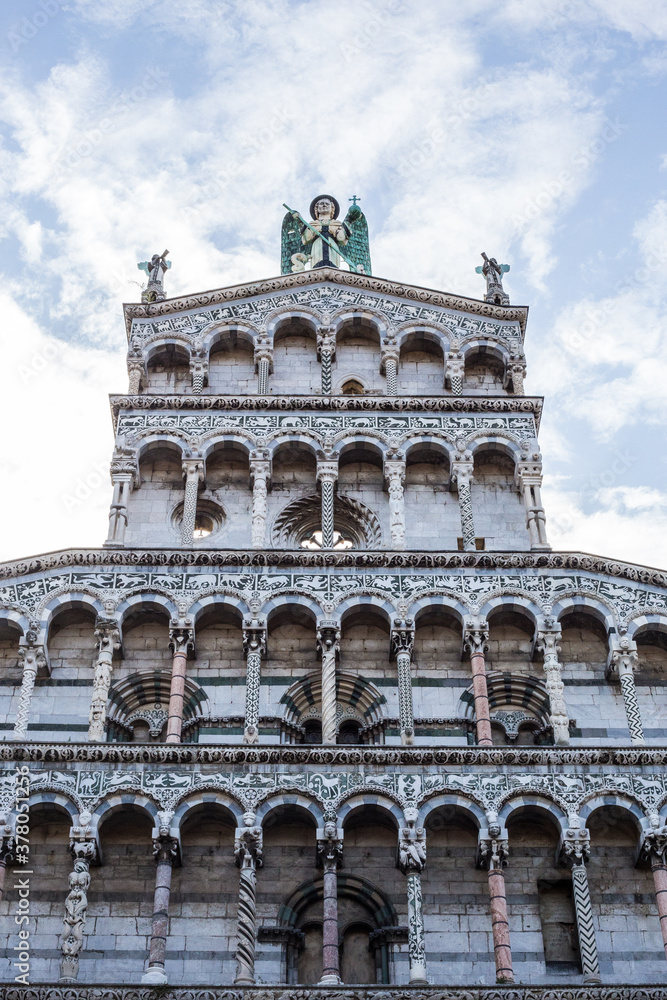 View of San Michele in Foro Church, Lucca, Italy