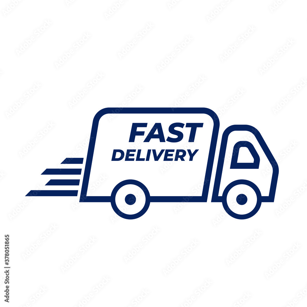 Fast delivery icon, delivery van Fast delivery icon, delivery van