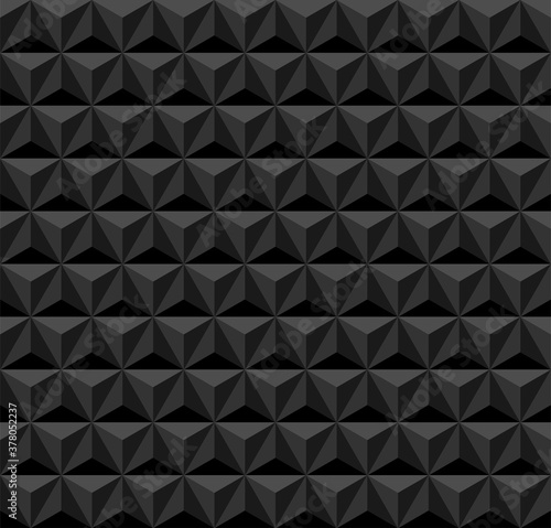 Black abstract seamless geometric texture