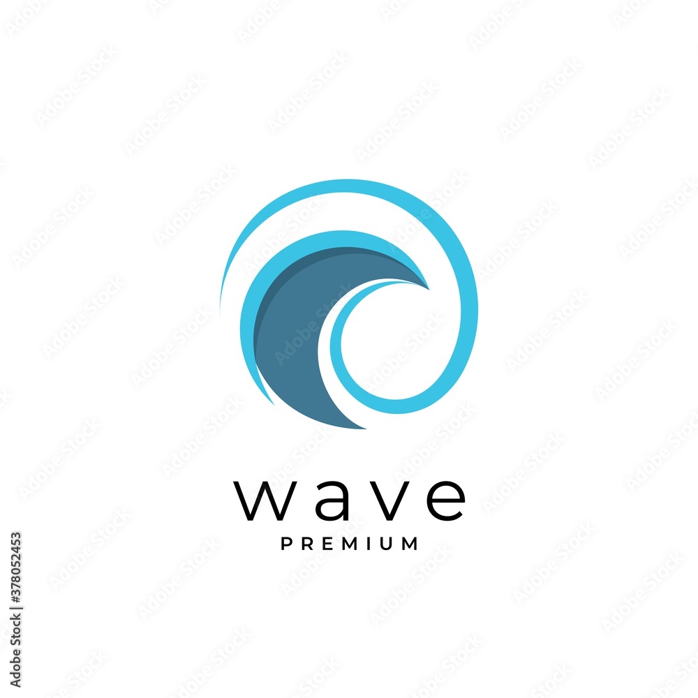 Creative wave logo design symbol vector template