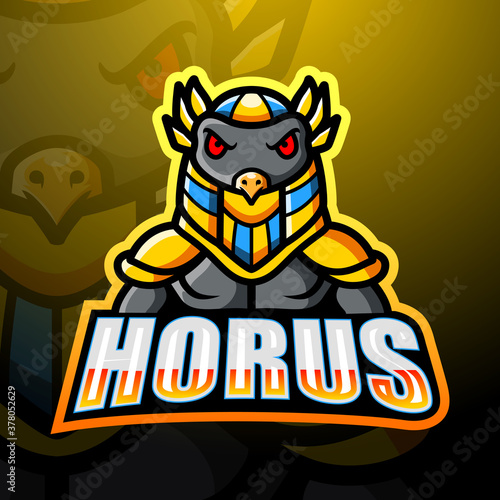 Horus mascot esport logo design