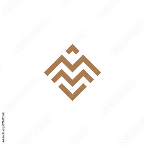 Letter M logo design vector template.Creative Letter M MM symbol photo