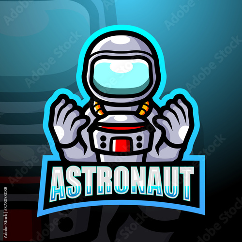 Astronaut mascot esport logo design