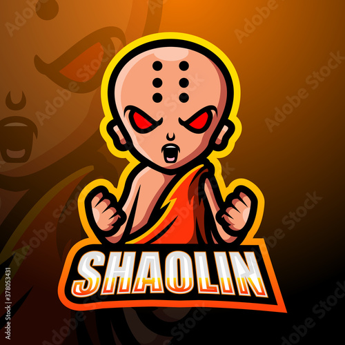 Shaolin mascot esport logo design