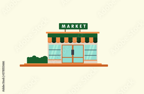 Market building vector illustration 