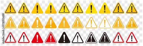 warning sign icon vector triangle photo