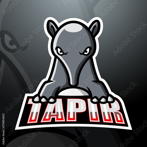 Tapir mascot esport logo design