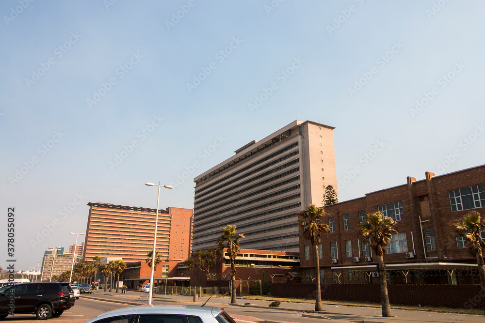 Addington Hospital on Durban Beachfront as seen from Golden Mile