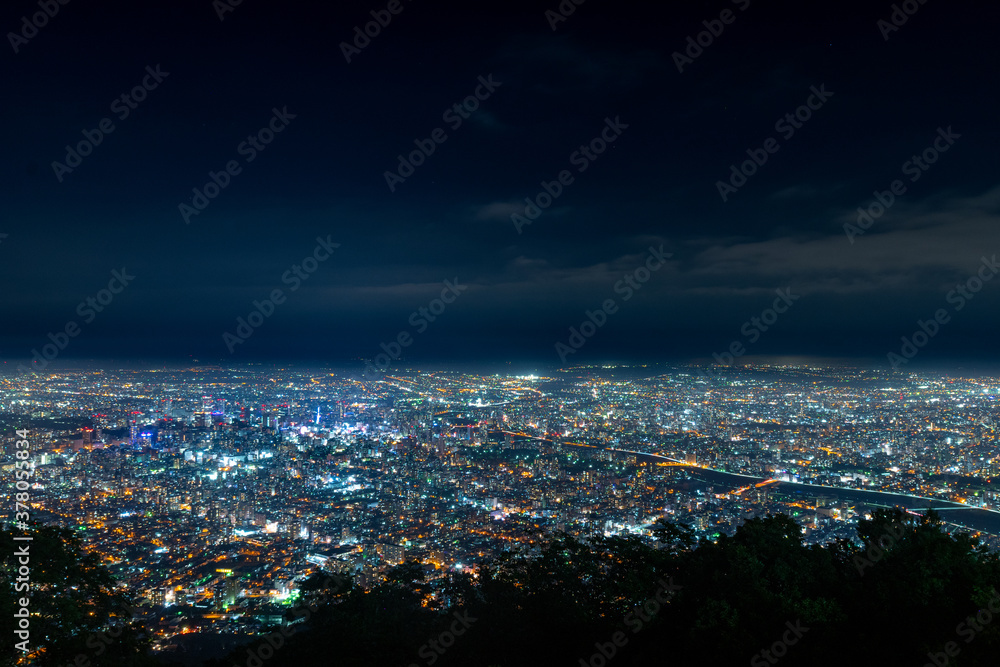 札幌市の夜景 / 札幌市藻岩山山頂から撮影