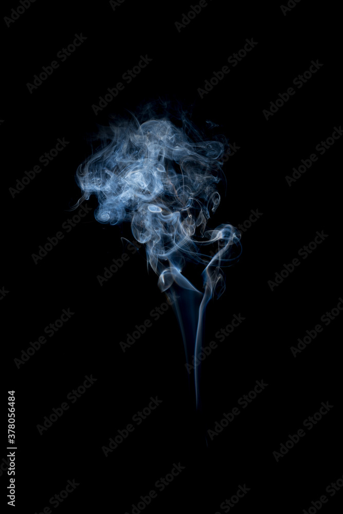 White fog or smoke on black background White fog or smoke on black background