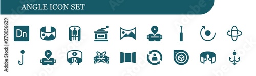 angle icon set