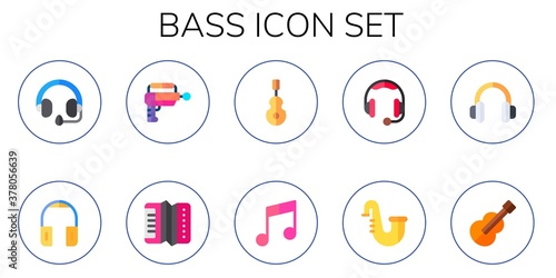 bass icon set