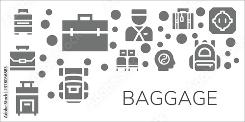 baggage icon set