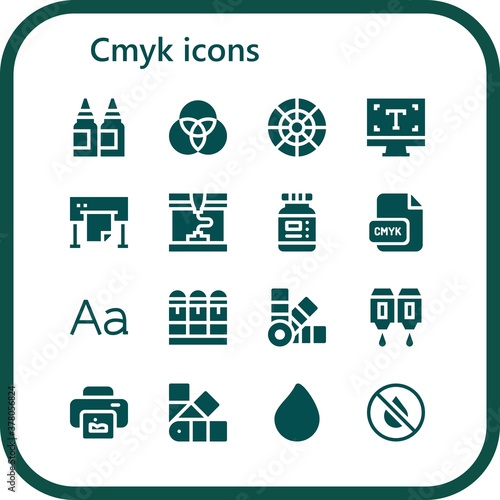 cmyk icon set