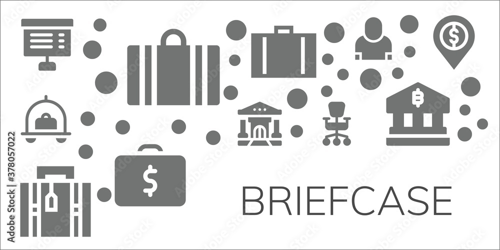 briefcase icon set