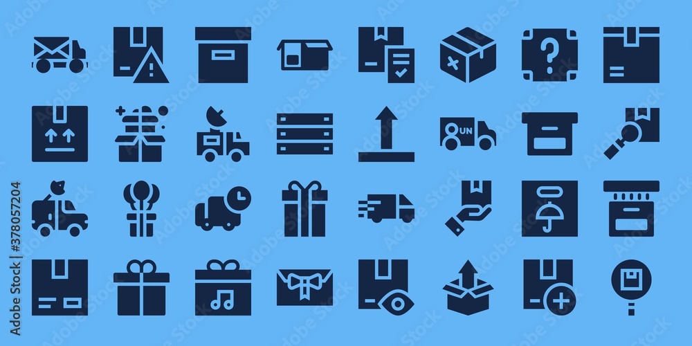 Fototapeta premium parcel icon set