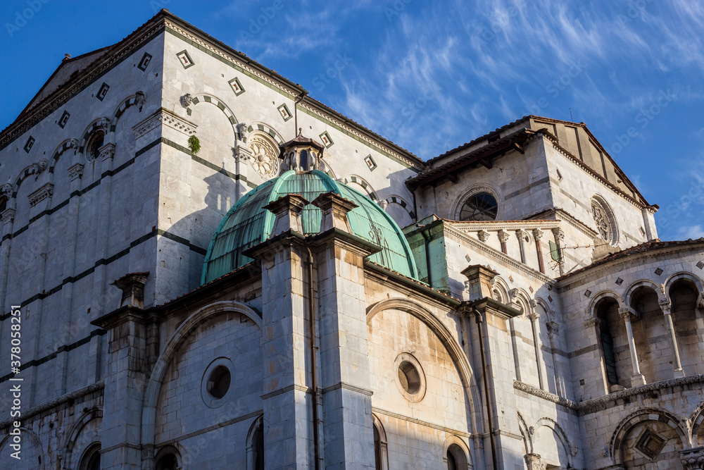 View of San Martino Cathedral, Lucca, Italy