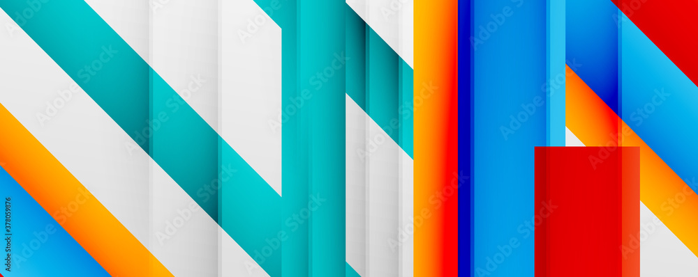 Geometric abstract backgrounds with shadow lines, modern forms, rectangles, squares and fluid gradients. Bright colorful stripes cool backdrops Geometric abstract backgrounds with shadow lines, modern forms, rectangles, squares and fluid gradients. Bright colorful stripes cool backdrops