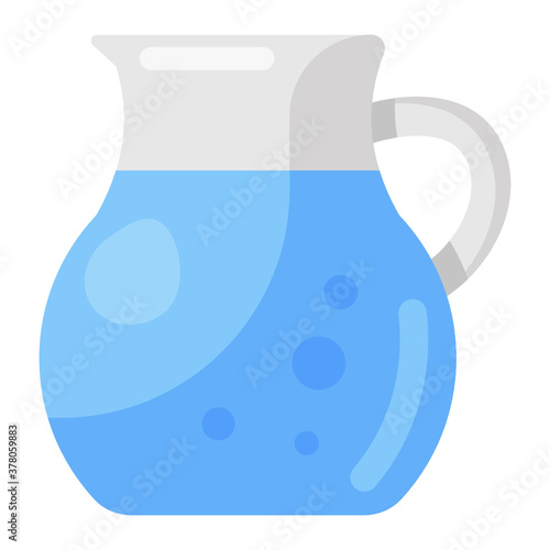  A trendy icon of water jug, water container 