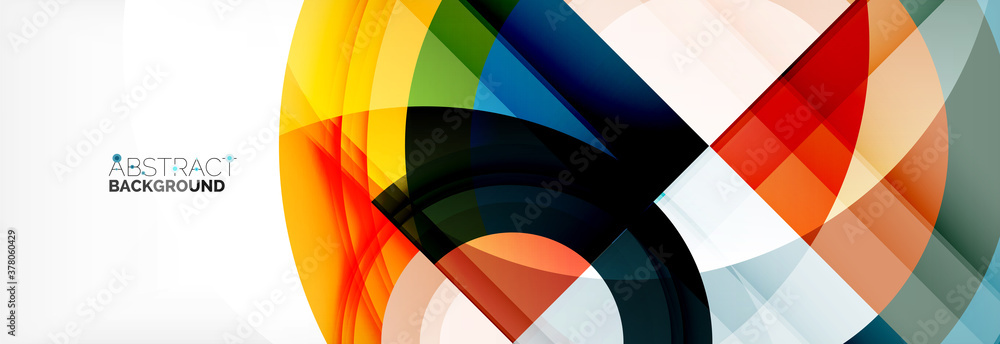 Round shapes, triangles and circles. Modern abstract background Round shapes, triangles and circles. Modern abstract background