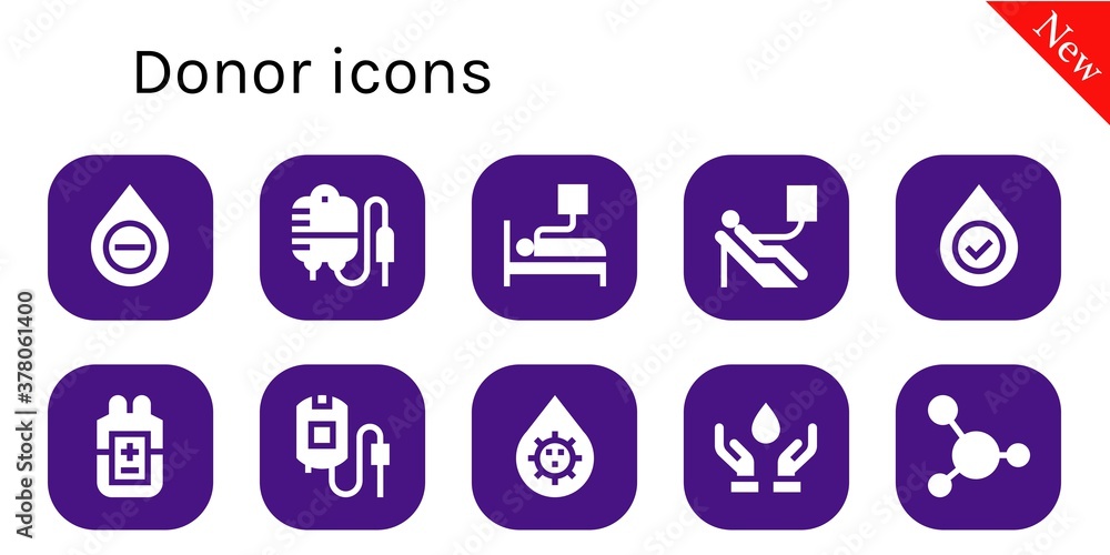 Modern Simple Set of donor Vector filled Icons Modern Simple Set of donor Vector filled Icons