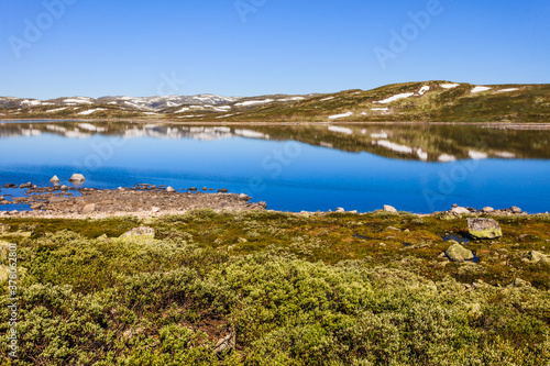 Hardangervidda mountain plateau landscape, Norway photo