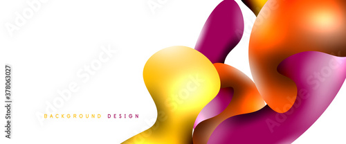 Bubbles abstract background. Liquid splashes on white vector template