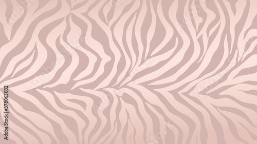 Rose Gold zebra skin background vector. Luxury gold texture with foil effect. Animal stripes pattern wall art vector illustration.