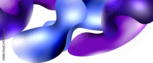Bubbles abstract background. Liquid splashes on white vector template