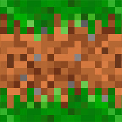 Rollo Minecraft Pixel-Hintergrund für Gaming-Welten  © poppystyle