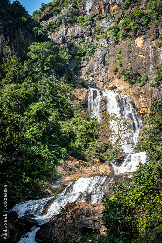 Waterfall in the vicinity of Ella town on the island of Sri Lanka Waterfall in the vicinity of Ella town on the island of Sri Lanka