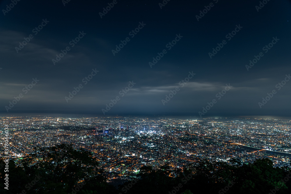 藻岩山から望む札幌市の夜景  北海道札幌市の観光イメージ