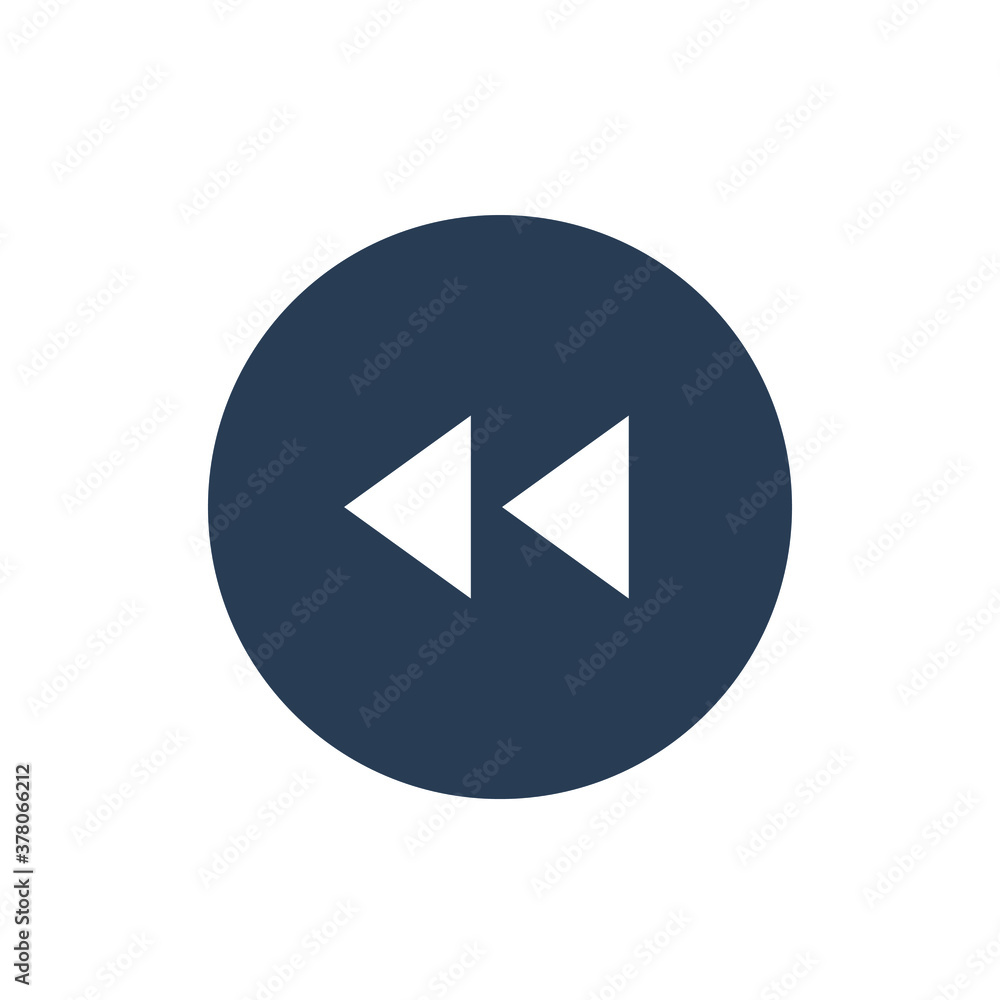 Back arrow, controls, multimedia icon Back arrow, controls, multimedia icon