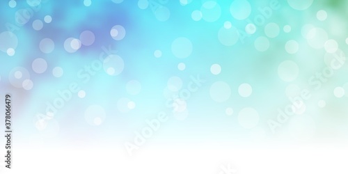 Light BLUE vector background with circles. Abstract decorative design in gradient style with bubbles. Pattern for websites, landing pages.