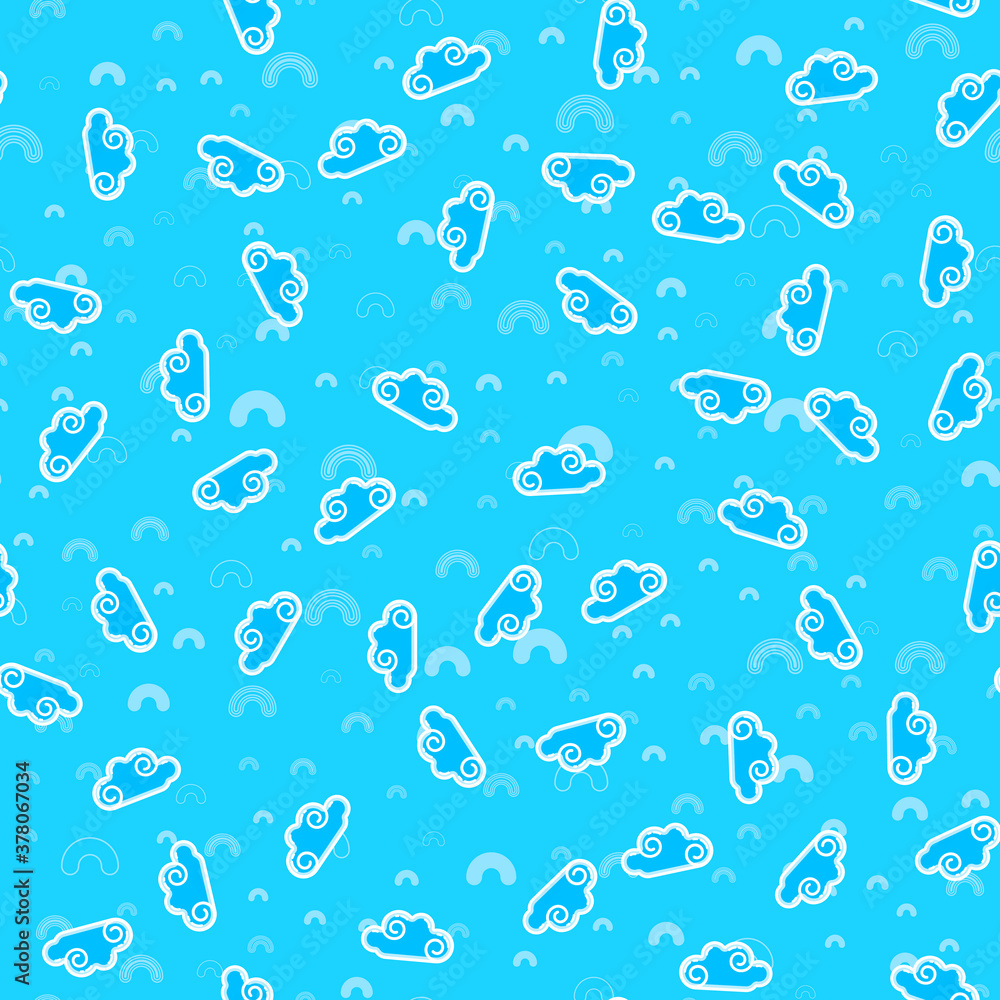 Cloud seamless pattern on white background. Paper print design. Abstract retro vector illustration. Trendy textile, fabric, wrapping. Modern space decoration. Cloud seamless pattern on white background. Paper print design. Abstract retro vector illustration. Trendy textile, fabric, wrapping. Modern space decoration.