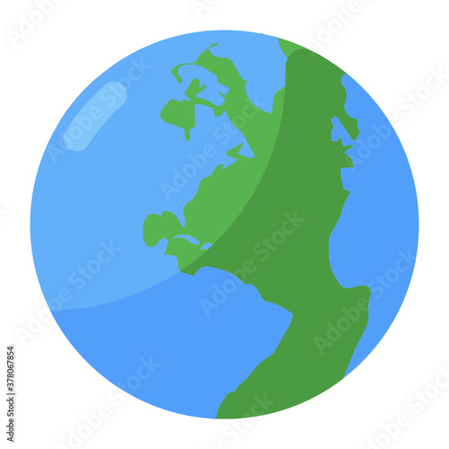 
A vector of globe, editable style 
 photo