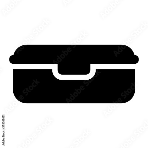 
Lunch box icon in vector style 
