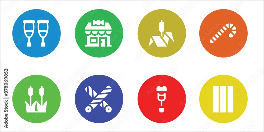 Fototapeta premium cane icon set