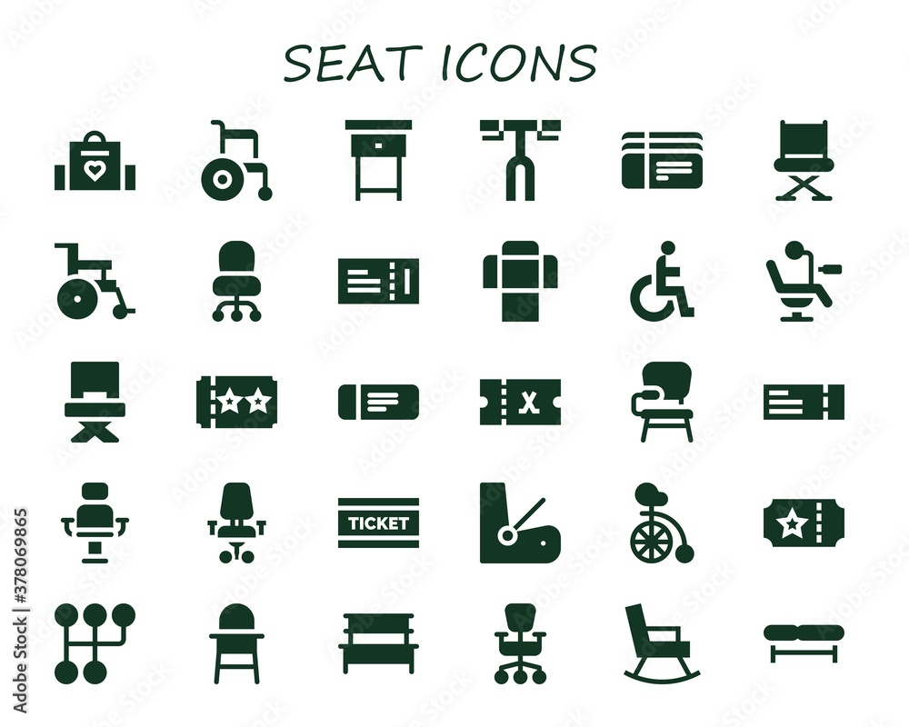 seat icon set seat icon set