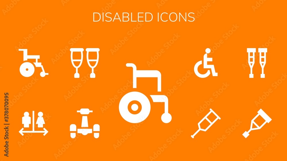 Modern Simple Set of disabled Vector filled Icons Modern Simple Set of disabled Vector filled Icons