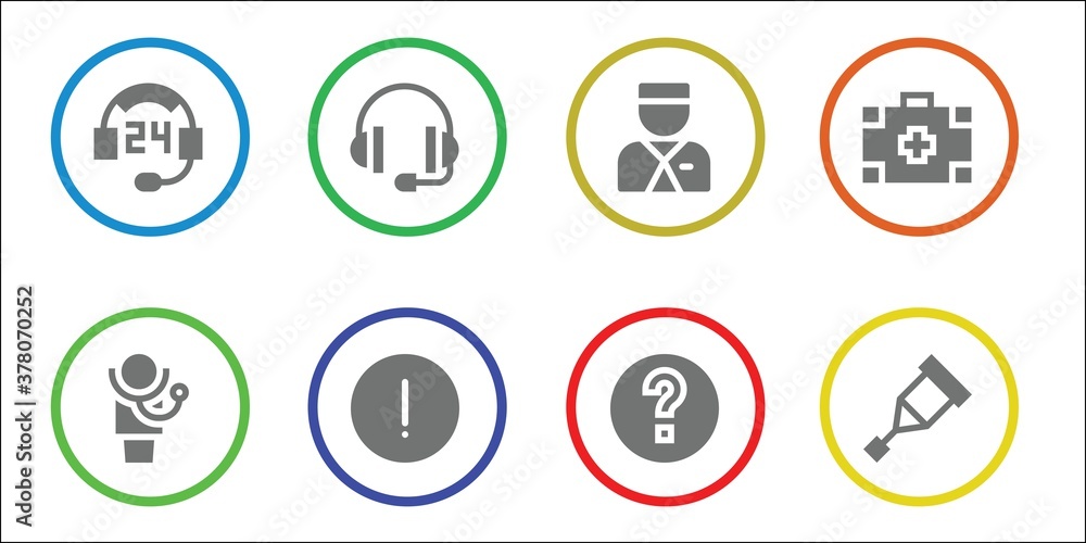 Modern Simple Set of assistance Vector filled Icons Modern Simple Set of assistance Vector filled Icons