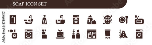 soap icon set