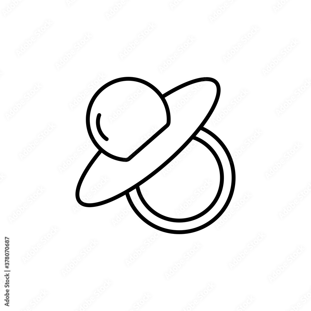 Baby pacifier, dummy, soother or teether flat vector icon for apps and websites Baby pacifier, dummy, soother or teether flat vector icon for apps and websites
