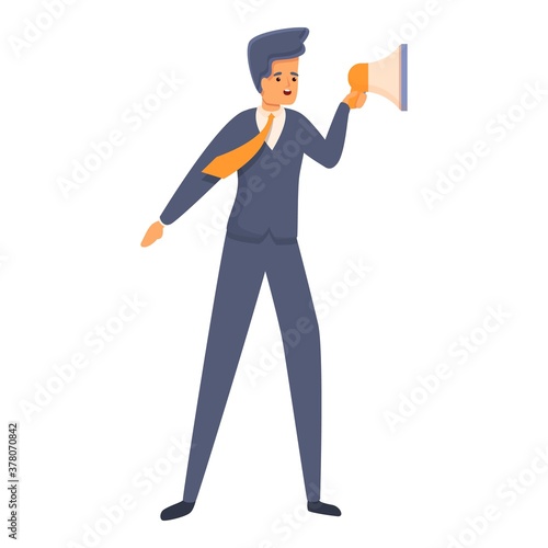 Vote agitation icon. Cartoon of vote agitation vector icon for web design isolated on white background