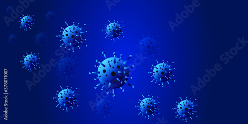 Bacteria or virus infection flu background