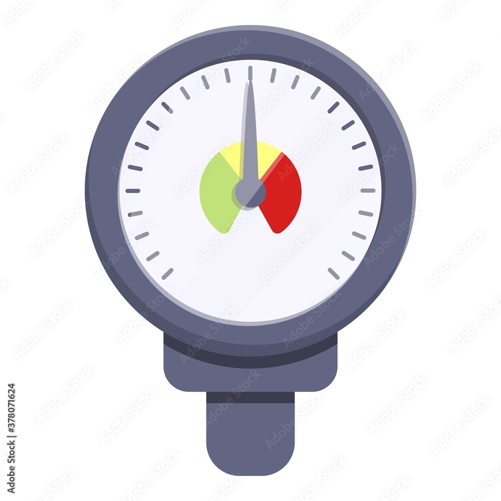Meter manometer icon. Cartoon of meter manometer vector icon for web design isolated on white background Meter manometer icon. Cartoon of meter manometer vector icon for web design isolated on white background