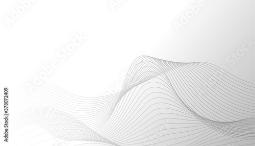 Abstract white and gray gradient background. abstract line, wavy design premium background. Vector Illustration.