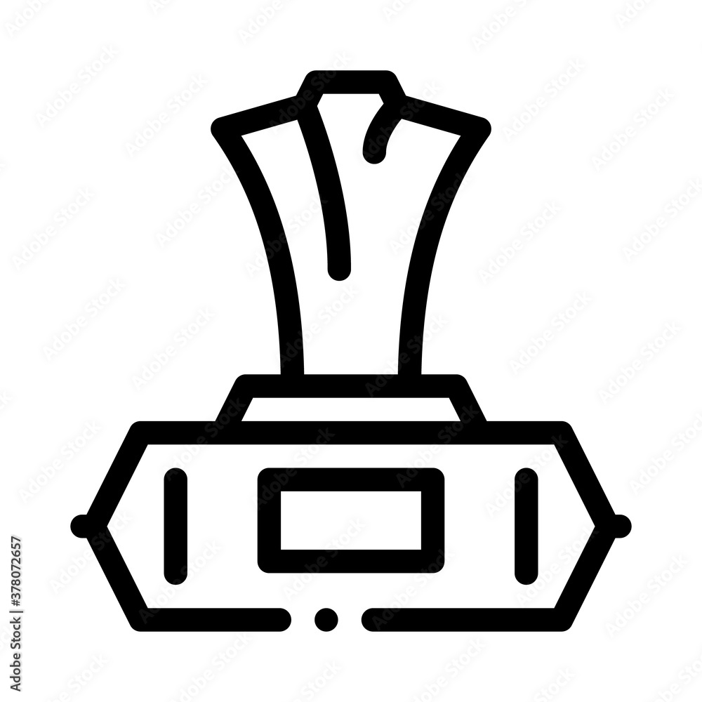 wet napkin package icon vector. wet napkin package sign. isolated contour symbol illustration wet napkin package icon vector. wet napkin package sign. isolated contour symbol illustration