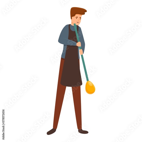 Activity glass blower icon. Cartoon of activity glass blower vector icon for web design isolated on white background